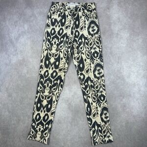 Gretchen Scott S Stretch Skinny Pant Crop Gripe Less Tan‎ Black Preppy Boho